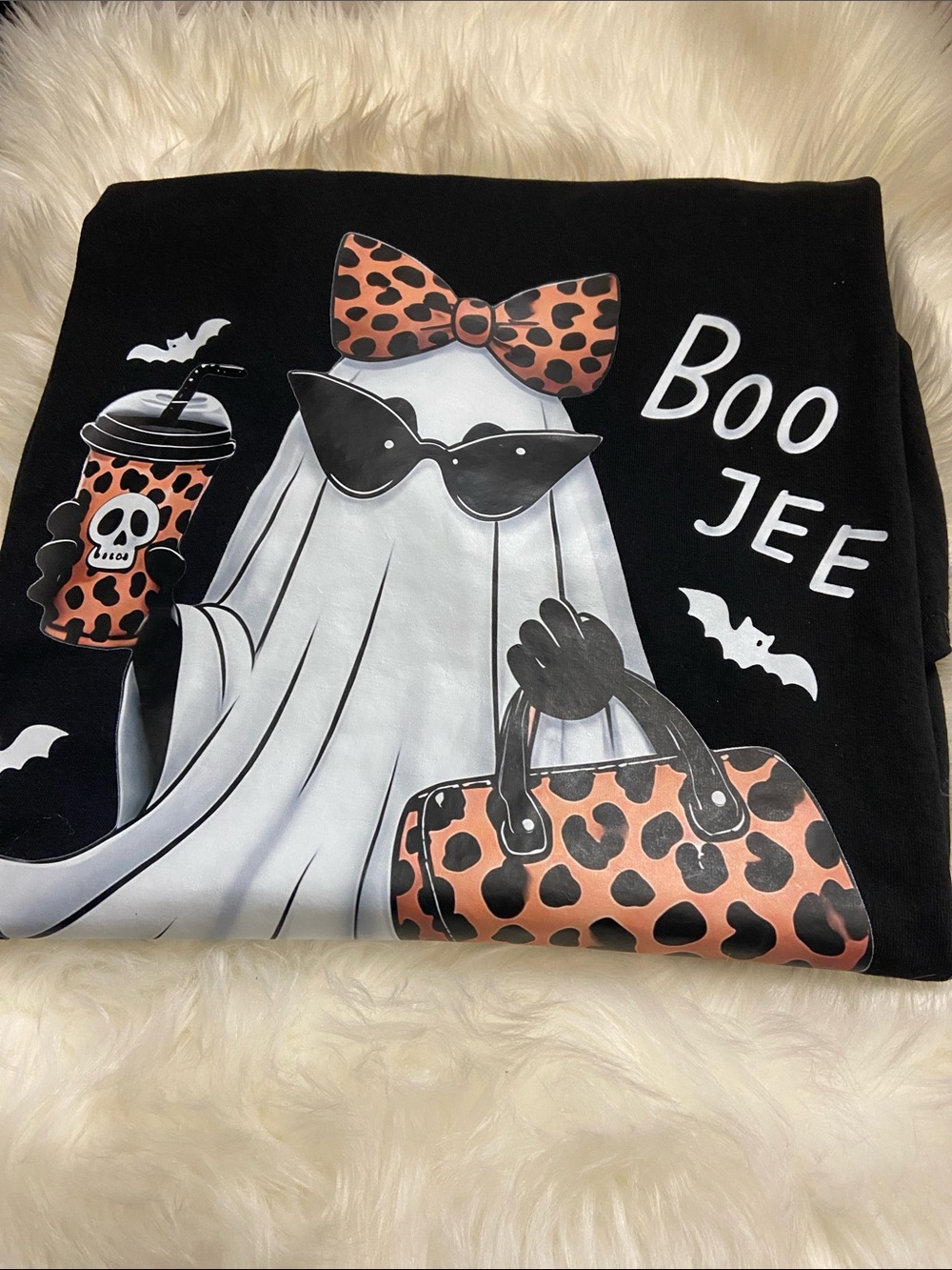 Ghost Graphic Short Sleeve Tee in Black
